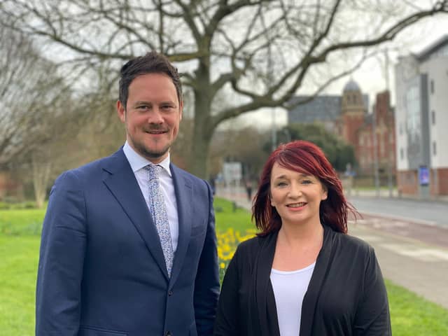 Stephen Morgan MP, left, with Councillor Kirsty Mellor, who has quit the Labour Party to become an independent. Picture: Contributed