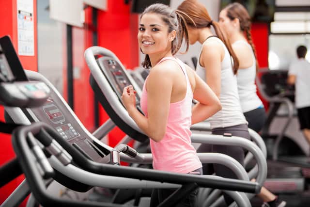 Cheryl doesn't look quite this happy when she's being put through her paces by her sister.