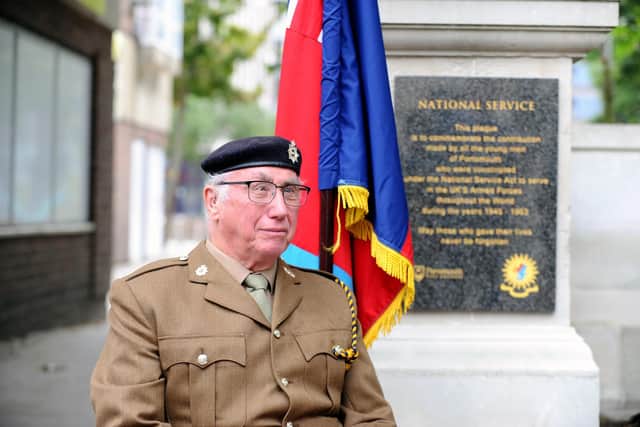 Michael Homer, 84, of Fareham, who served in the Royal Army Service Corps between 1958 and 1960, raised thousands of pounds to commission plaques across the UK. Picture: Sarah Standing (100823-1297)