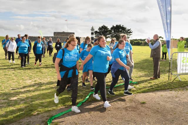 The Rowan's Hospice is hosting a fundraising walk called Moon and Stars Memory Walk
Pictured is: The walkers set off
Picture: Keith Woodland (310721-51)