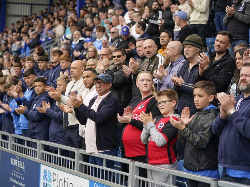 Blues fans were out in force for Pompey's final game of the season against Wycombe