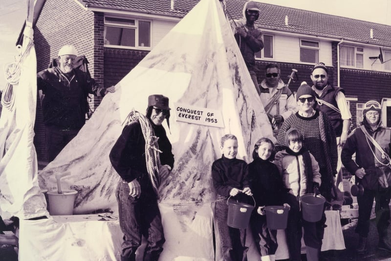 Conquest of Everest float at Hayling Carnival, 1993. The News PP5575
