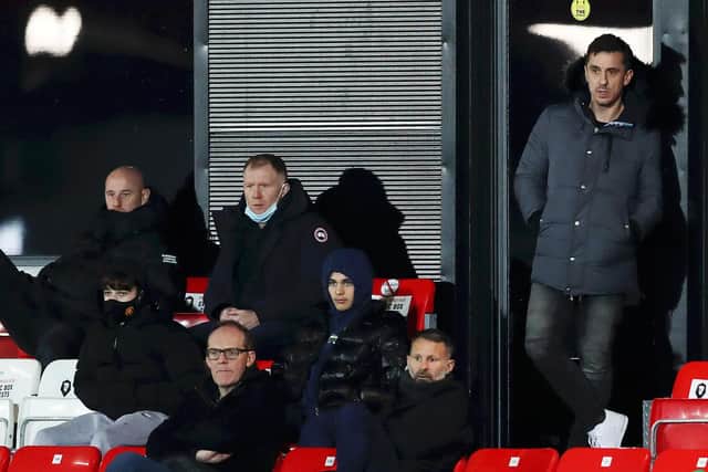 Salford City owners Gary Neville, Nicky Butt, Paul Scholes and Ryan Giggs will be eaglery looking on from Wembley  Picture: Naomi Baker/Getty Images