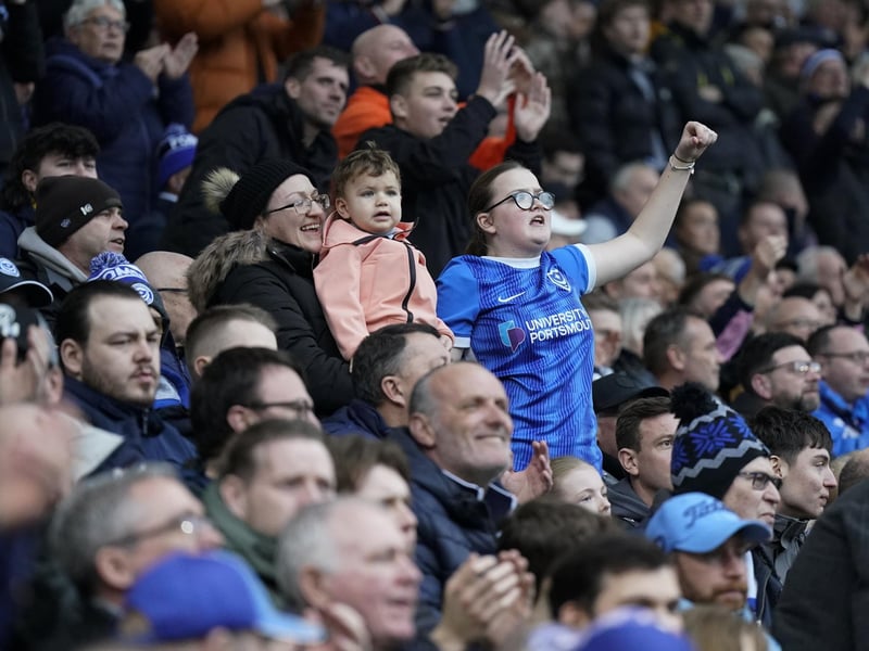 Check out our brilliant gallery as Pompey fans roared their team on to victory over Northampton. Pics: Jason Brown.