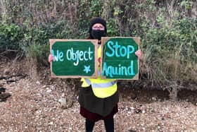 Protestors against plans for Aquind to run interconnector cables through Portsmouth

Pictured: Linda Spence, one of the organisers of the protest.
October 10, 2020 Picture: Richard Lemmer