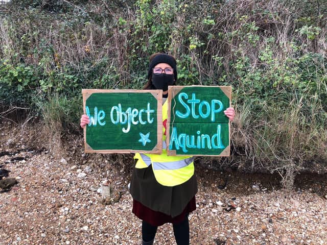 Protestors against plans for Aquind to run interconnector cables through Portsmouth

Pictured: Linda Spence, one of the organisers of the protest.
October 10, 2020 Picture: Richard Lemmer