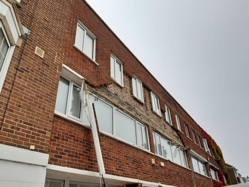 Damage to the building.