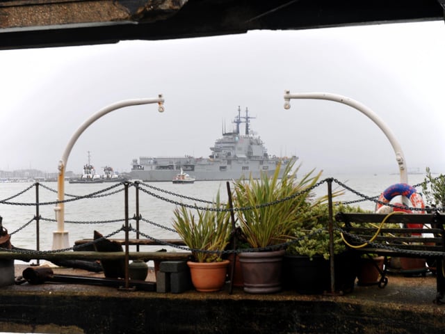 The Italian aircraft carrier is much smaller than its British counterparts