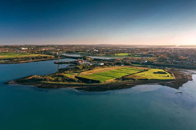 Tipner West which would be re-developed into a super peninsula for 4,000 homes. Picture: Hampshire and Isle of Wight Wildlife Trust