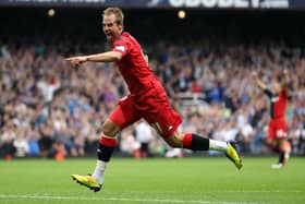 Luke Varney celebrates scoring at West Ham in a 4-3 Pompey defeat in September 2011. Picture: Clive Rose/Getty Images
