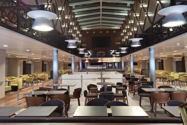 Brittany Ferries' new vessel Salamanca. Onboard.