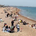 Busy beach on a sunny day in Southsea. Picture: Sam Stephenson.