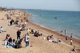 Busy beach on a sunny day in Southsea. Picture: Sam Stephenson.