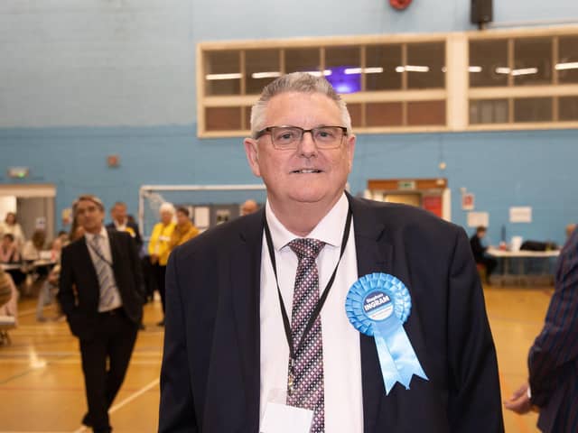 Stephen Ingram, the former director of Eco House Solutions, when he won a seat for the Conservatives on Fareham Borough Council last year 
Picture: Alex Shute