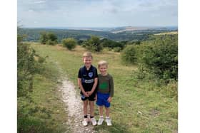Hugo, six, and Charlie, eight, Stewart, from Waterlooville