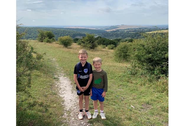 Hugo, six, and Charlie, eight, Stewart, from Waterlooville