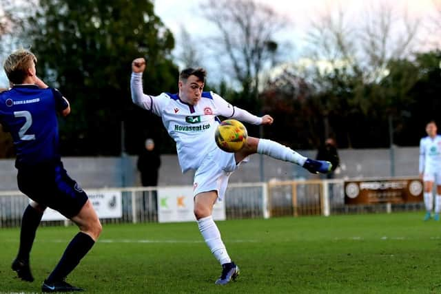 Ryan Pennery could start for AFC  Portchester against his former club Baffins in Wednesday's Wessex League Cup tie. Picture by Tom Phillips