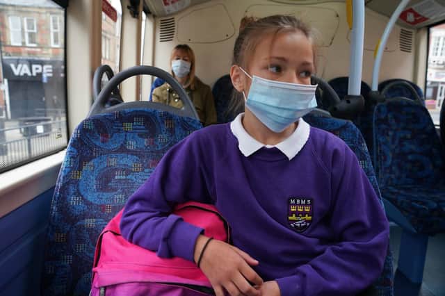 The government has revised its stance on secondary school pupils wearing face masks.

Photo: Owen Humphreys/PA Wire