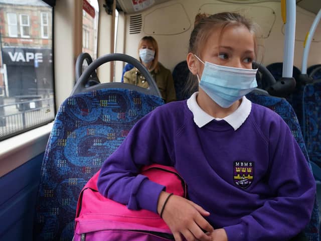 The government has revised its stance on secondary school pupils wearing face masks.

Photo: Owen Humphreys/PA Wire