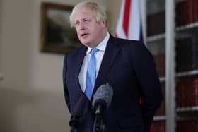 Boris Johnson, pictured giving a statement in London. Picture by Andrew Parsons / No 10 Downing Street