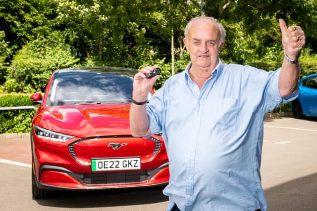 Maurice Webb with the Ford Mustang
Picture: Solent News & Photo Agency