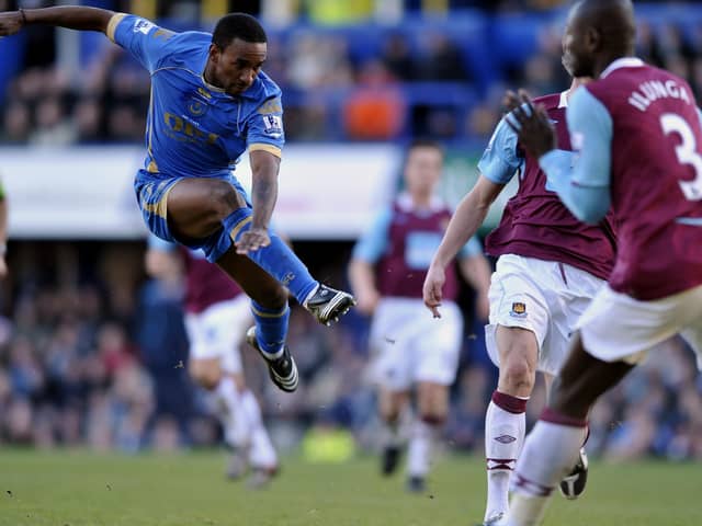 Tony Adams was angry at Jermain Defoe's Pompey display against West Ham as he wound down towards a move to Spurs. Picture: Steve Reid