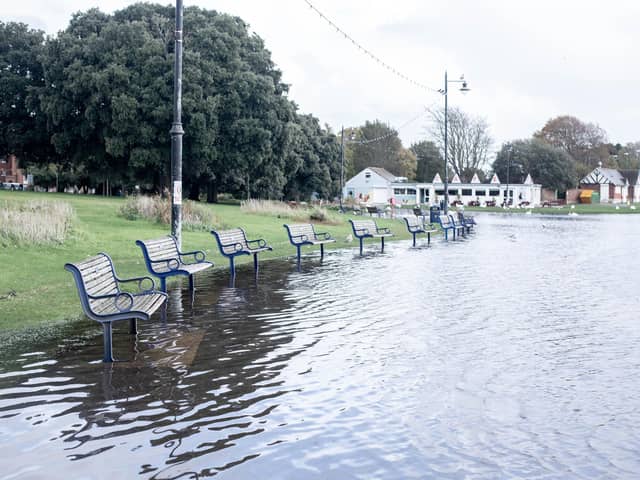 Flooding in Portsmouth on Monday 30th October 2023. Picture: Habibur Rahman