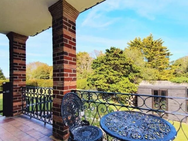 This property comes with five bedrooms, six bathrooms and two reception rooms as well as a stunning view of the beach.