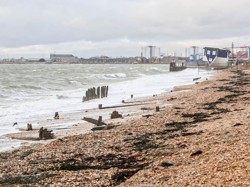 The beach in Southsea.