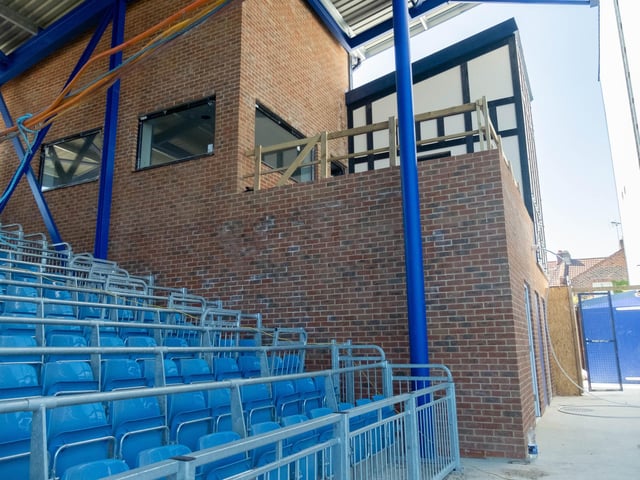 Work continues to progress in the Milton End, which will house up to 3,200 supporters when complete.