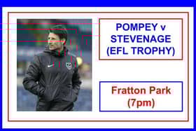 Pompey welcome Stevenage in the EFL Trophy this evening.