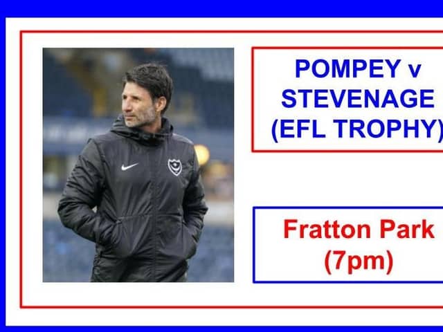 Pompey welcome Stevenage in the EFL Trophy this evening.