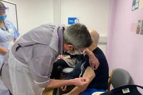 A mass vaccination hub at St James's Hospital has been offering jabs since the beginning of the month. Picture: Sarah Standing