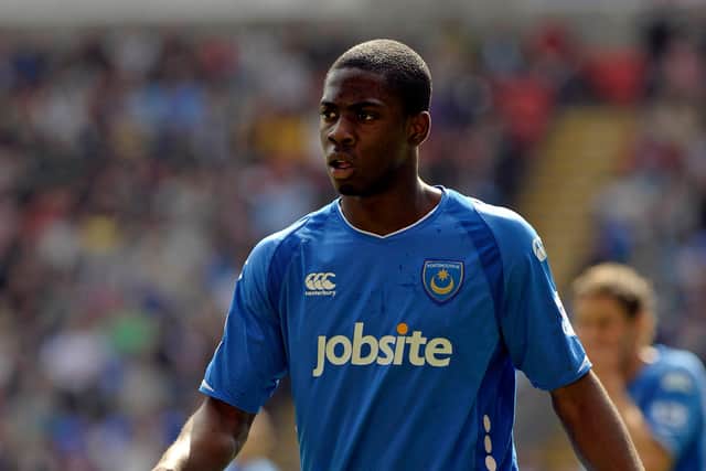 At the age of 17, Pompey's Lenny Sowah became the first player born after the Premier League's inception to appear in the competition. Picture: Steve Reid