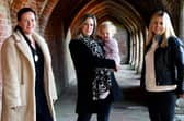 L-R Michelle Cairncross, Katherine Antrobus with daughter EsmE and Kate Gregory launch Little Ankle Biters Hampshire at Staunton Country Park