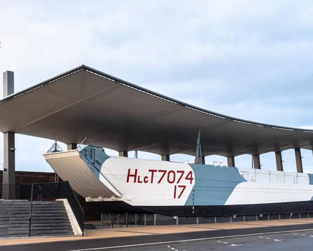 Another landing craft tank - LCT 7074 when she arrived in Portsmouth at the D-Day Story, Southsea