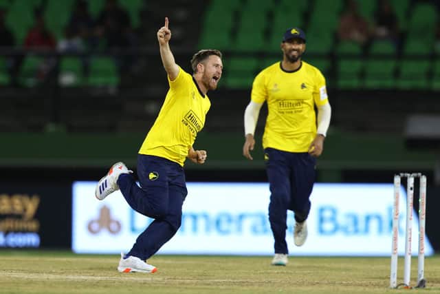 Liam Dawson celebrates