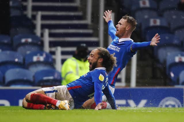 Tom Naylor, alongside Marcus Harness, celebrates scoring against Peterborough on Saturday