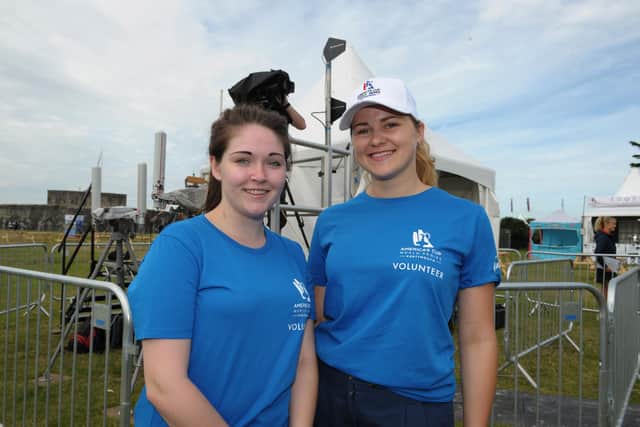 America's Cup 2016 Wavemakers Mae Webb, left, and Ruta Kairyte. Picture: Paul Jacobs (160164-4)