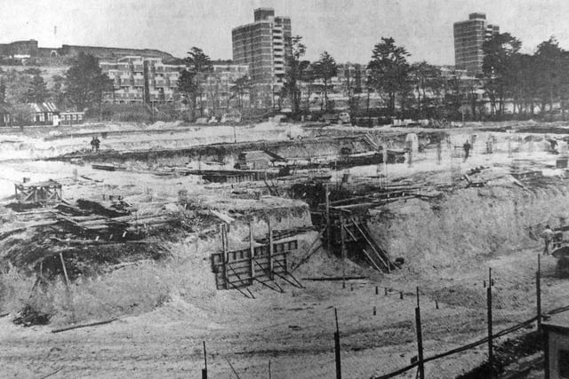 Site of the new development at Queen Alexandra Hospital. In the background is Portsdown Park. Originally a military hospital, The Queen Alexandra (named for Alexandra of Denmark) was built between 1904 and 1908 to replace an earlier hospital which stood in Lion Street in Portsea, Portsmouth