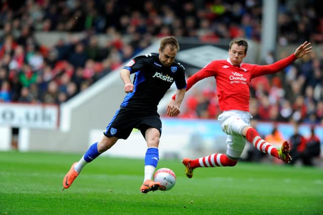 Luke Varney's final Pompey match was a last-day defeat at Nottingham Forest in April 2012, with the Blues already relegated from the Championship. Picture: Allan Hutchings