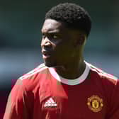 Teden Mengi could be looking for experience in the Football League after performing well for Manchester United in the PL2 this term. (Photo by Nathan Stirk/Getty Images)