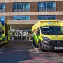 Ambulances pictured outside A&E at Queen Alexandra Hospital. Picture Habibur Rahman
