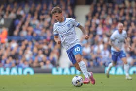 Adrian Segecic during Pompey's 2-1 defeat at Ipswich. Picture: Jez Tighe/ProSportsImages