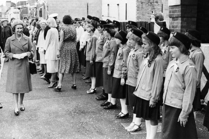 Queen Elizabeth and Prince Philips visit on 11th July 1980. The News 2248-14