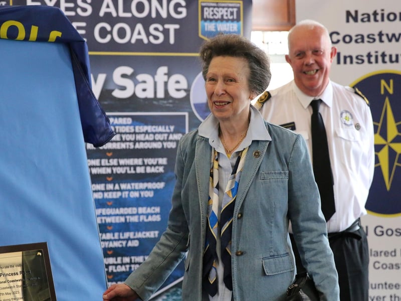 Princess Anne unveils a plaque