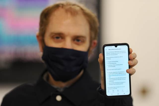The Guildhall Test Centre in Portsmouth, opened on Monday, February 22, and is a rapid test centre for asymptomatic critical workers.Pictured is: Cllr Matthew Winnington with his negative result.Picture: Sarah Standing (220221-1520) 