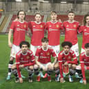 Manchester United under-19s including Will Fish and Charlie Savage - who have been training with Ipswich. (Photo by Tom Purslow/Manchester United via Getty Images)