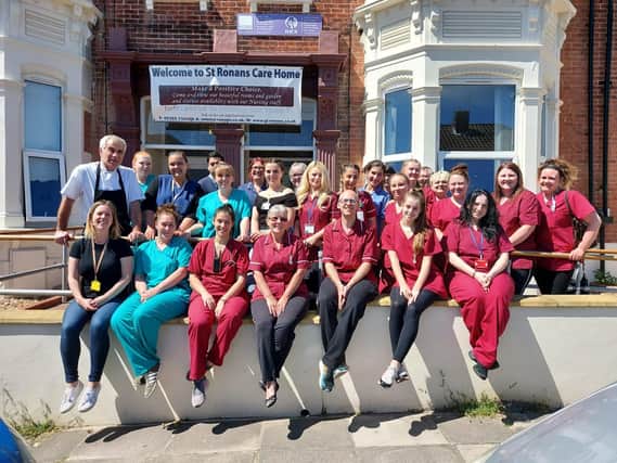 Staff from St Ronans Care Home in Southsea