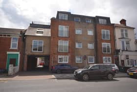 The two-bedroom apartment in New Road, Portsmouth, is on sale £142,000 and is described as being 'flooded with light'